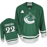 Men's Reebok Vancouver Canucks 22 Daniel Sedin Green St Patty's Day Jersey - Authentic