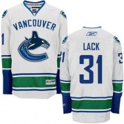 Women's Reebok Vancouver Canucks 31 Eddie Lack White Away Jersey - Authentic