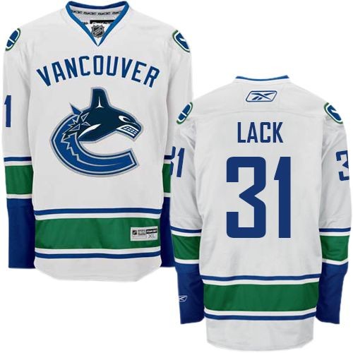 Women's Reebok Vancouver Canucks 31 Eddie Lack White Away Jersey - Authentic Women's Reebok Vancouver Canucks 31 Eddie Lack White Away Jersey - Authentic