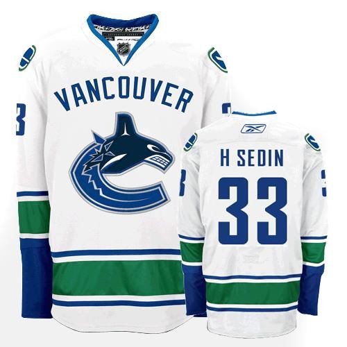 Women's Reebok Vancouver Canucks 33 Henrik Sedin White Away Jersey - Authentic Women's Reebok Vancouver Canucks 33 Henrik Sedin White Away Jersey - Authentic