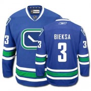 Youth Reebok Vancouver Canucks 3 Kevin Bieksa Royal Blue New Third Jersey - Authentic