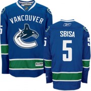 Men's Reebok Vancouver Canucks 5 Luca Sbisa Navy Blue Home Jersey - Authentic
