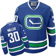 Men's Reebok Vancouver Canucks 30 Ryan Miller Royal Blue New Third Jersey - Authentic