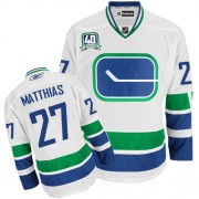 Men's Reebok Vancouver Canucks 27 Shawn Matthias White Third 40TH Jersey - Premier