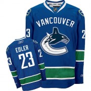 Men's Reebok Vancouver Canucks 23 Alexander Edler Navy Blue Home Jersey - Authentic