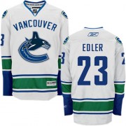 Men's Reebok Vancouver Canucks 23 Alexander Edler White Away Jersey - Premier
