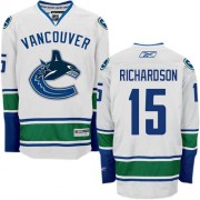 Men's Reebok Vancouver Canucks 15 Brad Richardson White Away Jersey - Premier