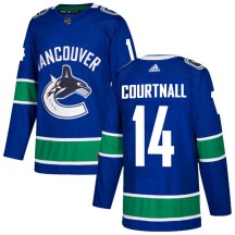 Men's Adidas Vancouver Canucks Geoff Courtnall Blue Home Jersey - Authentic