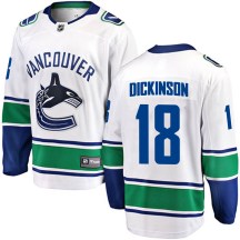 Men's Fanatics Branded Vancouver Canucks Jason Dickinson White Away Jersey - Breakaway