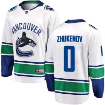 Men's Fanatics Branded Vancouver Canucks Dmitry Zhukenov White Away Jersey - Breakaway