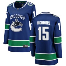 Women's Fanatics Branded Vancouver Canucks Matthew Highmore Blue Home Jersey - Breakaway
