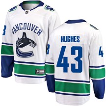 Youth Fanatics Branded Vancouver Canucks Quinn Hughes White Away Jersey - Breakaway