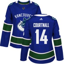 Women's Adidas Vancouver Canucks Geoff Courtnall Blue Home Jersey - Authentic