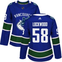 Women's Adidas Vancouver Canucks William Lockwood Blue Home Jersey - Authentic