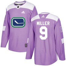 Youth Adidas Vancouver Canucks J.T. Miller Purple Fights Cancer Practice Jersey - Authentic