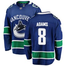 Men's Fanatics Branded Vancouver Canucks Greg Adams Blue Home Jersey - Breakaway
