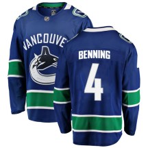 Men's Fanatics Branded Vancouver Canucks Jim Benning Blue Home Jersey - Breakaway