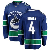 Men's Fanatics Branded Vancouver Canucks Madison Bowey Blue Home Jersey - Breakaway