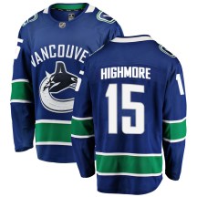 Men's Fanatics Branded Vancouver Canucks Matthew Highmore Blue Home Jersey - Breakaway
