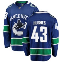 Men's Fanatics Branded Vancouver Canucks Quinn Hughes Blue Home Jersey - Breakaway