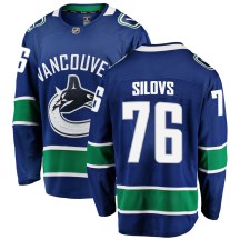 Men's Fanatics Branded Vancouver Canucks Arturs Silovs Blue Home Jersey - Breakaway