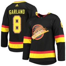 Youth Adidas Vancouver Canucks Conor Garland Black Alternate Primegreen Pro Jersey - Authentic