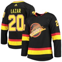 Youth Adidas Vancouver Canucks Curtis Lazar Black Alternate Primegreen Pro Jersey - Authentic