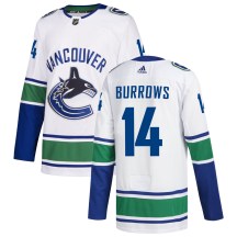 Men's Adidas Vancouver Canucks Alex Burrows White zied Away Jersey - Authentic