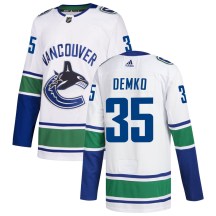 Men's Adidas Vancouver Canucks Thatcher Demko White zied Away Jersey - Authentic