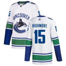 Men's Adidas Vancouver Canucks Matthew Highmore White zied Away Jersey - Authentic
