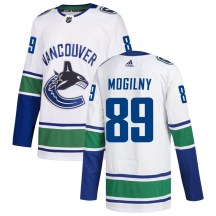 Men's Adidas Vancouver Canucks Alexander Mogilny White zied Away Jersey - Authentic