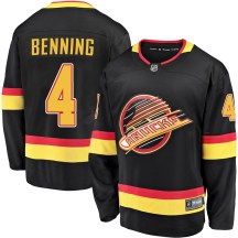 Men's Fanatics Branded Vancouver Canucks Jim Benning Black Breakaway 2019/20 Flying Skate Jersey - Premier