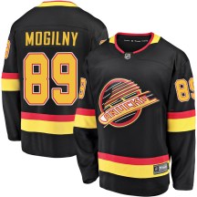 Men's Fanatics Branded Vancouver Canucks Alexander Mogilny Black Breakaway 2019/20 Flying Skate Jersey - Premier