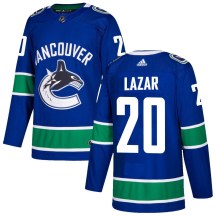 Men's Adidas Vancouver Canucks Curtis Lazar Blue Home Jersey - Authentic