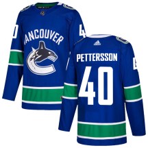 Men's Adidas Vancouver Canucks Elias Pettersson Blue Home Jersey - Authentic
