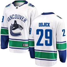 Men's Fanatics Branded Vancouver Canucks Gino Odjick White Away Jersey - Breakaway