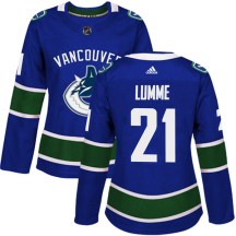 Women's Adidas Vancouver Canucks Jyrki Lumme Blue Home Jersey - Authentic