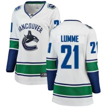 Women's Fanatics Branded Vancouver Canucks Jyrki Lumme White Away Jersey - Breakaway