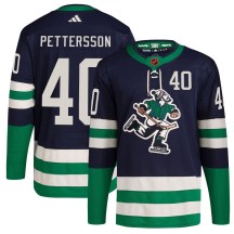 Men's Adidas Vancouver Canucks Elias Pettersson Navy Reverse Retro 2.0 Jersey - Authentic