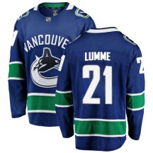 Men's Fanatics Branded Vancouver Canucks Jyrki Lumme Blue Home Jersey - Breakaway