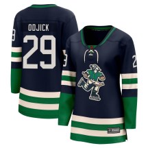 Women's Fanatics Branded Vancouver Canucks Gino Odjick Navy Special Edition 2.0 Jersey - Breakaway
