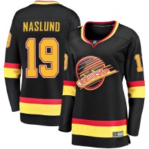 Women's Fanatics Branded Vancouver Canucks Markus Naslund Black Breakaway 2019/20 Flying Skate Jersey - Premier