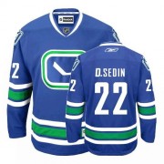 Youth Reebok Vancouver Canucks 22 Daniel Sedin Royal Blue New Third Jersey - Authentic