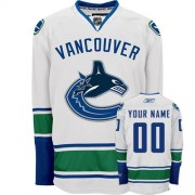 Reebok Vancouver Canucks Youth Customized Authentic White Away Jersey