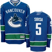 Men's Reebok Vancouver Canucks 5 Luca Sbisa Navy Blue Home Jersey - Premier