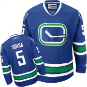 Men's Reebok Vancouver Canucks 5 Luca Sbisa Royal Blue New Third Jersey - Premier