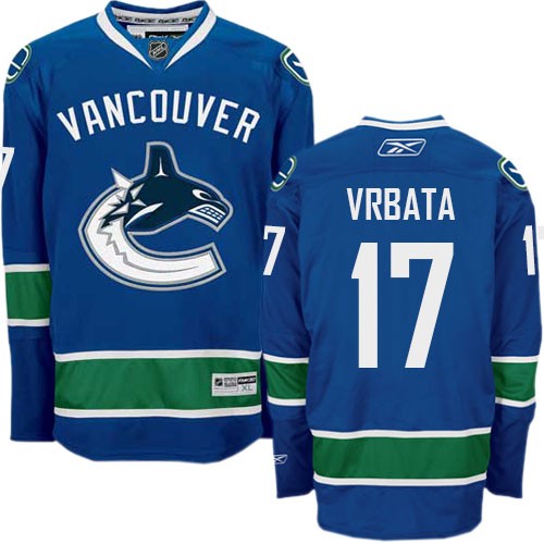 Men's Reebok Vancouver Canucks 17 Radim Vrbata Navy Blue Home Jersey ...