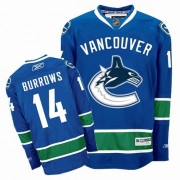 Men's Reebok Vancouver Canucks 14 Alex Burrows Navy Blue Home Jersey - Authentic
