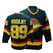 Men's CCM Vancouver Canucks 89 Alexander Mogilny Black Vintage Throwback Jersey - Authentic