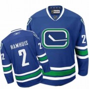 Men's Reebok Vancouver Canucks 2 Dan Hamhuis Royal Blue New Third Jersey - Authentic